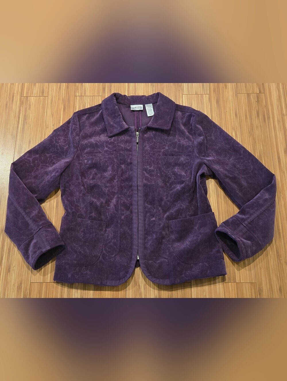 Chico's Purple Zip-Front Jacket